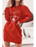 Sports tunic with hood, red 1023 - Online store - Boutique